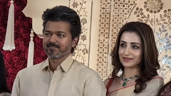 Vijay & Trisha's Joint Appearance Sparks Buzz at Kalpathi Suresh Wedding
